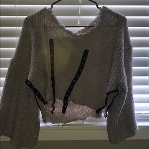 LF crop top sweater